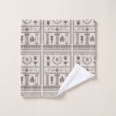 ギリシャのリバイバルモチーフ バスタオルセット (ウォッシュタオル)