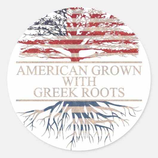 ギリシャのルーツで育ったアメリカ人 ラウンドシール (正面)