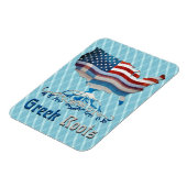 ギリシャのルーツアメリカンマップフレキシマグネット マグネット (左側)