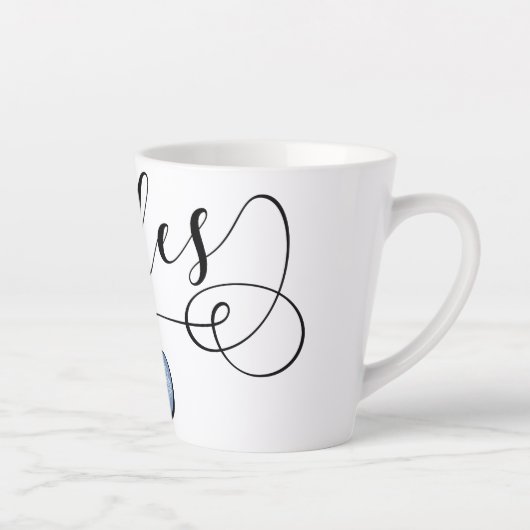 ギリシャのロードスハート国旗 カフェラテマグ (右)