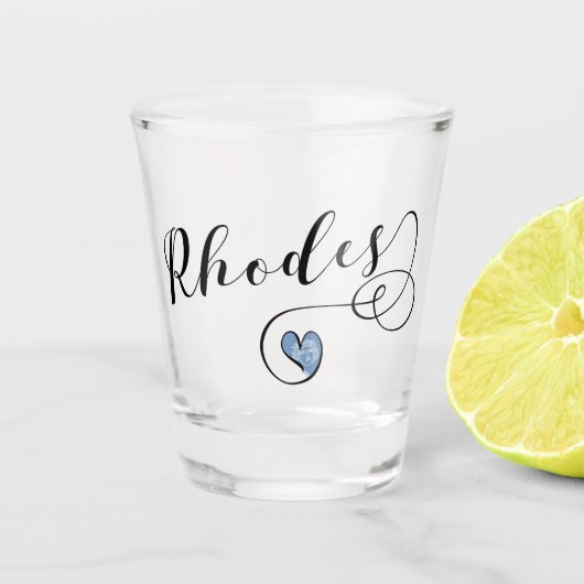 ギリシャのロードスハート国旗 ショットグラス (正面)