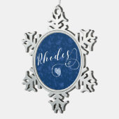 ギリシャのロードスハート国旗 スノーフレークピューターオーナメント (右)