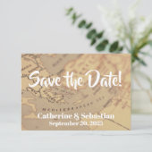 ギリシャのヴィンテージ地図 セーブザデート (スタンド正面)