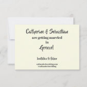 ギリシャのヴィンテージ地図 セーブザデート (裏面)