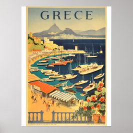 ギリシャのヴィンテージ旅行ポスター。 ポスター
