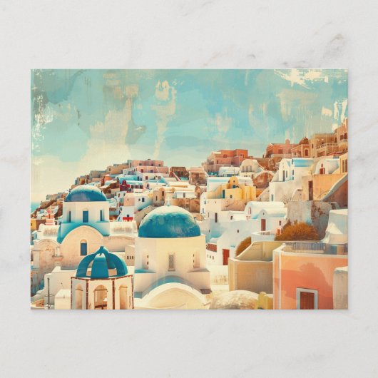 ギリシャのヴィンテージ旅行 ポストカード (正面)