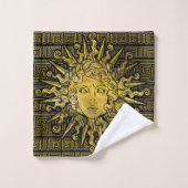 ギリシャの主パターンのアポロ日曜日記号 バスタオルセット (ウォッシュタオル)