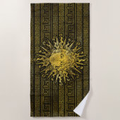 ギリシャの主パターンのアポロ日曜日記号 ビーチタオル (正面)