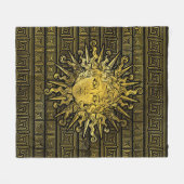 ギリシャの主パターンのアポロ日曜日記号 フリースブランケット (正面(横))