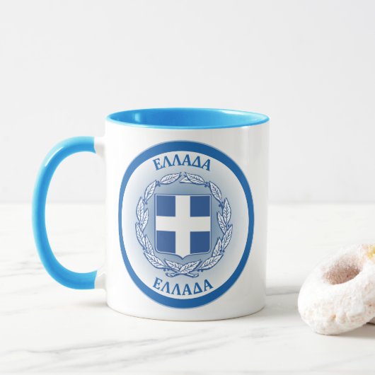 ギリシャの伝統エンブレム マグカップ (ドーナツ)
