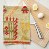 ギリシャの伝統的な民族のモチーフのギリシャ人の記号 キッチンタオル (四つ折り)