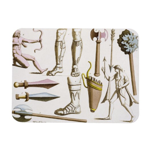 ギリシャの兵士、武器と鎧、'ルからのプレート38 マグネット (横)