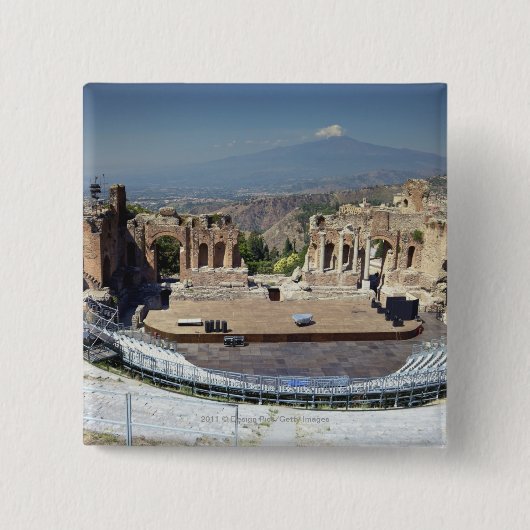 ギリシャの円形競技場3 缶バッジ (正面)