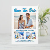 ギリシャの写真ギリシャのゲタウェイの日付を保存結婚する セーブザデート (スタンド正面)