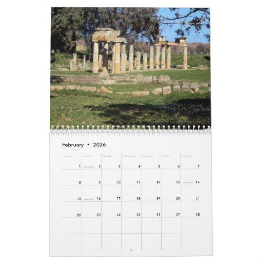 ギリシャの写真 カレンダー (2月 2026)