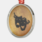 ギリシャの劇場面喜劇と悲劇オーナメント メタルオーナメント (左)