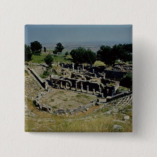 ギリシャの劇場 缶バッジ (正面)