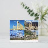 ギリシャの古代の寺院 ポストカード (スタンド正面)