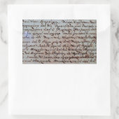 ギリシャの古代書手文字インク 長方形シール (バッグ)