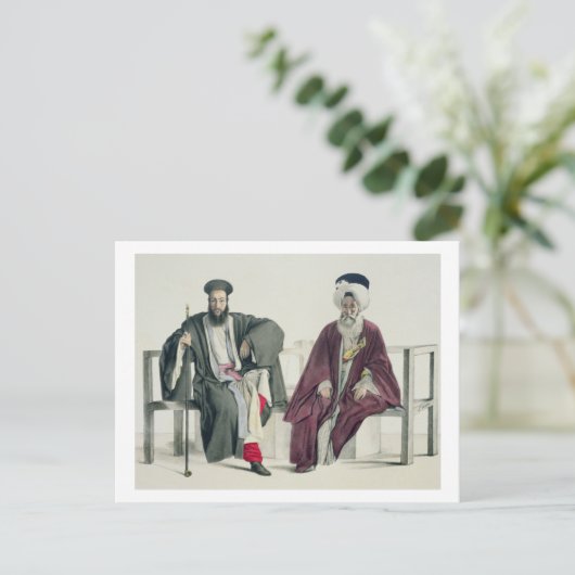 ギリシャの司祭とトルコ人で、ティエリー人が刻んだ ポストカード (スタンド正面)