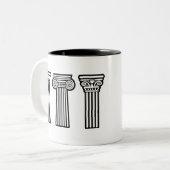 ギリシャの命令列ドリック柱 ツートーンマグカップ (正面左)