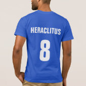 ギリシャの哲学者のフットボールのHeraclitusのTシャツ Tシャツ (裏面)