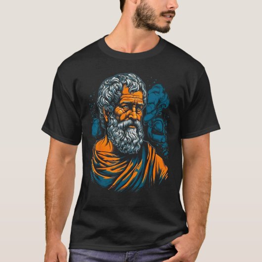 ギリシャの哲学者アリストテレス Tシャツ (正面)