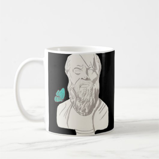 ギリシャの哲学者ポスターの胸像 コーヒーマグカップ (左)