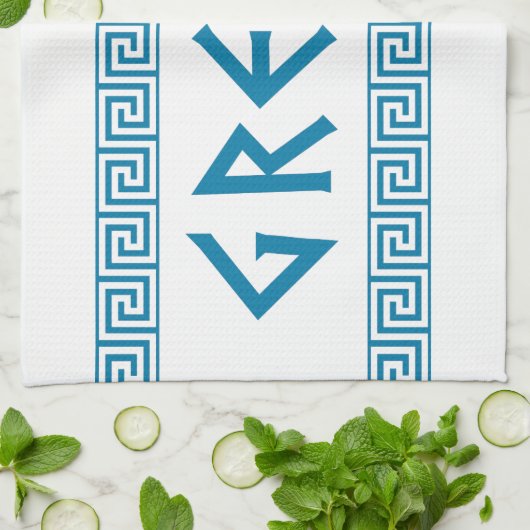 ギリシャの国の国家の文字の名前の記号のギリシャ人のtrave キッチンタオル (折り畳み)