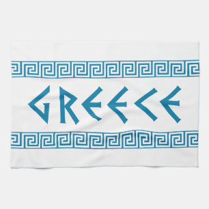 ギリシャの国の国家の文字の名前の記号のギリシャ人のtrave キッチンタオル