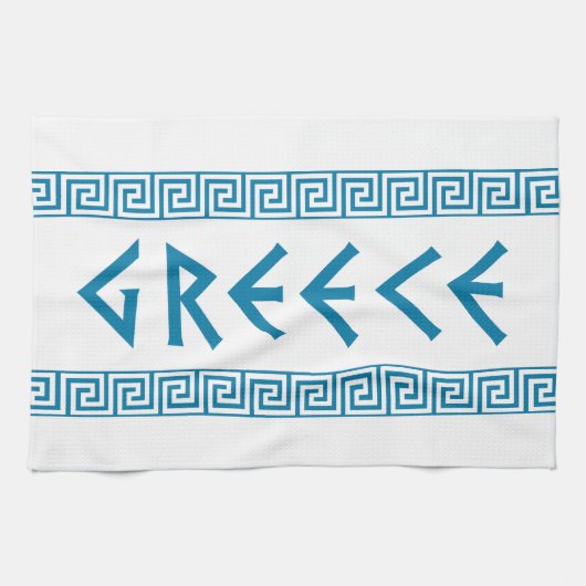 ギリシャの国の国家の文字の名前の記号のギリシャ人のtrave キッチンタオル (横)
