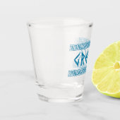 ギリシャの国の国家の文字の名前の記号のギリシャ人のtrave ショットグラス (左)