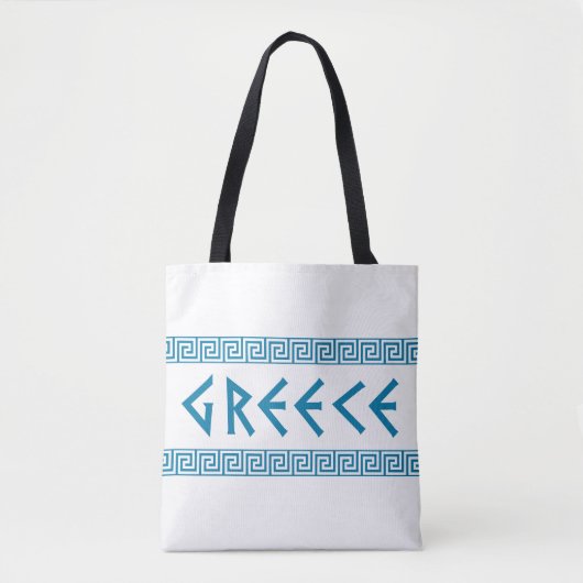 ギリシャの国の国家の文字の名前の記号のギリシャ人のtrave トートバッグ (正面)