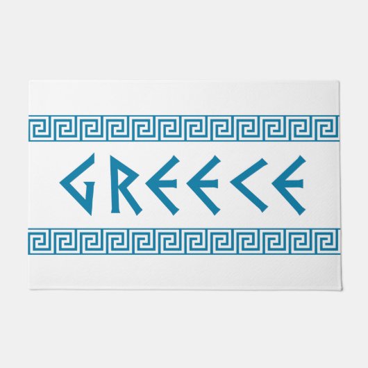 ギリシャの国の国家の文字の名前の記号のギリシャ人のtrave ドアマット (正面)