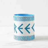 ギリシャの国の国家の文字の名前の記号のギリシャ人のtrave マグカップ (中央)