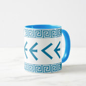 ギリシャの国の国家の文字の名前の記号のギリシャ人のtrave マグカップ (正面右)