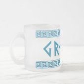 ギリシャの国の文字名の記号ギリシャの旅行 フロストグラスマグカップ (左)