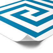 ギリシャの国の文字名の記号ギリシャの旅行 ポスター (角)