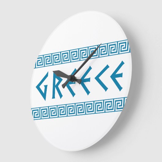 ギリシャの国の文字名の記号ギリシャの旅行 ラージ壁時計 (傾斜)