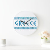 ギリシャの国の文字名の記号ギリシャの旅行 ラージ壁時計 (ホーム)