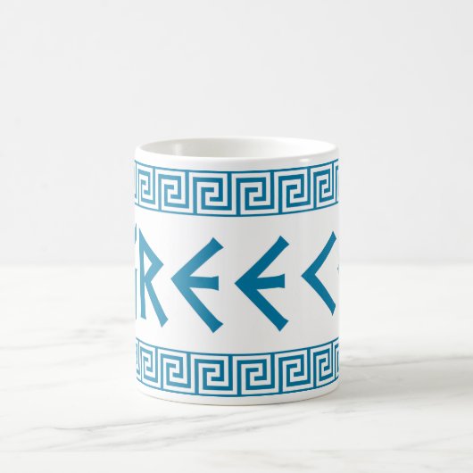 ギリシャの国の記号の名前の文字のギリシャ語 コーヒーマグカップ (中央)