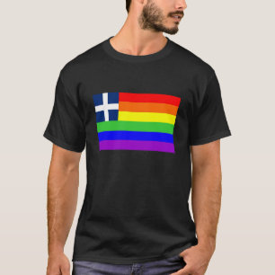 ギリシャの国の陽気で誇り高い虹の旗の同性愛者 Tシャツ