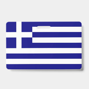 ギリシャの国旗が付いた名札 バッジ