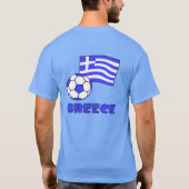 ギリシャの国旗とサッカーボール Tシャツ (裏面)