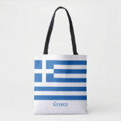 ギリシャの国旗の記念品 トートバッグ (正面)