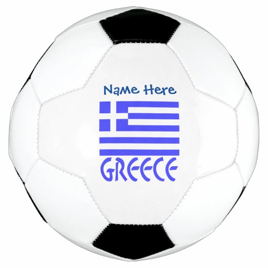 ギリシャの国旗 オーダーメイド サッカーボール (正面)