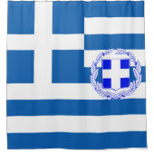 ギリシャの国旗 シャワーカーテン (正面)