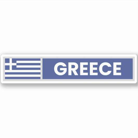 ギリシャの国旗 シール (正面)