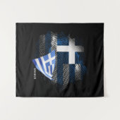 ギリシャの国旗 タペストリー (正面(横))