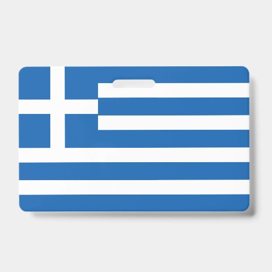 ギリシャの国旗 バッジ (正面)